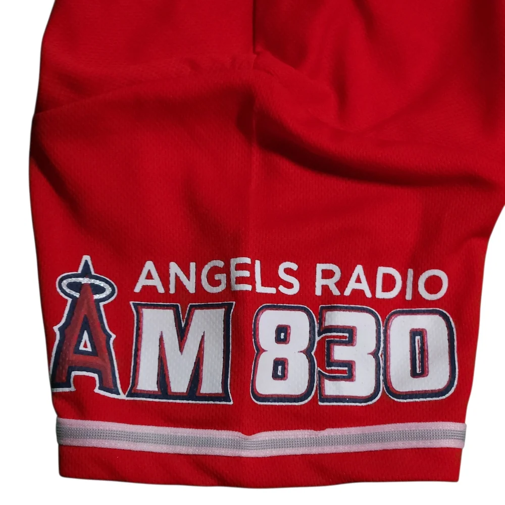 Angels Mike Trout Kids Button-Front Baseball Jersey Top - Red - Picture 3 of 5